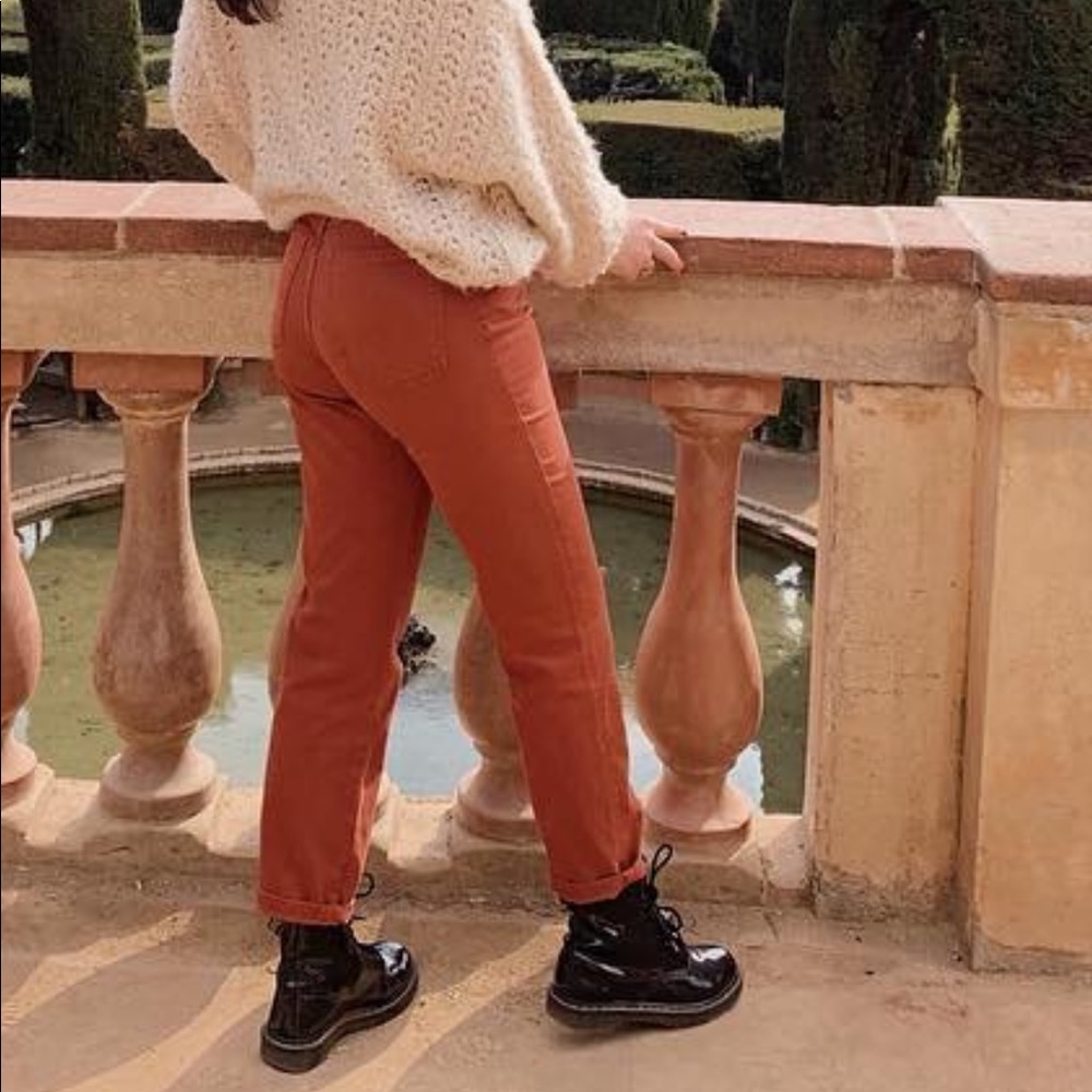 Zara orange jeans